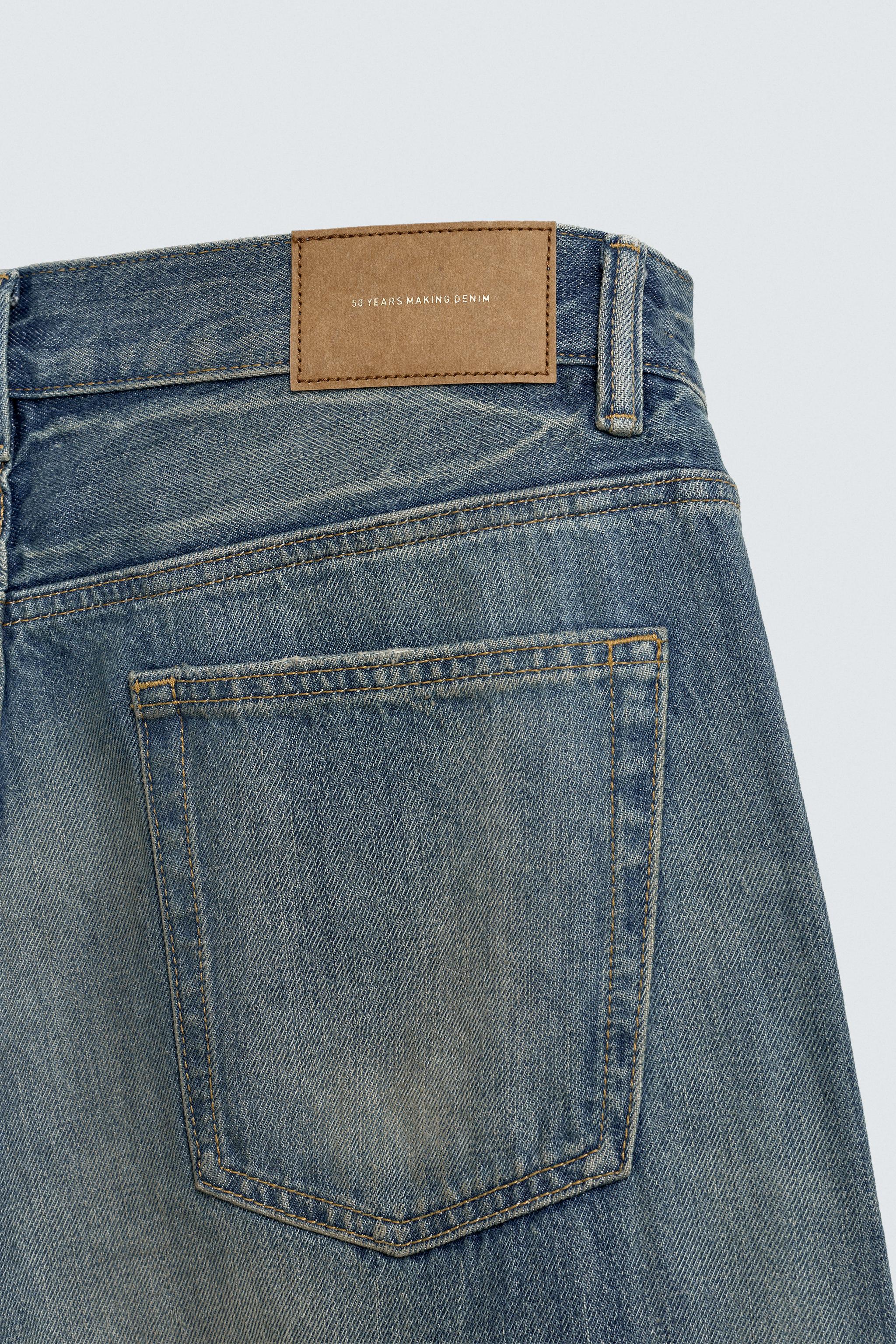 RIPPED REGULAR STRAIGHT FIT JEANS